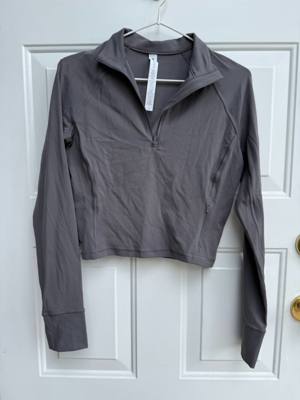 CRZ Yoga Cropped Quarter-Zip Pullover Size Small
